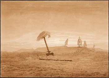 Landskap med gravar, omkring 1836