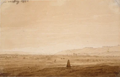 Landskap med en obelisk, 1803