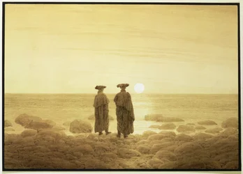 Moonrise, 1835-7 (sepia tvätt över penna)
