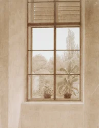 Fönster med utsikt över parken, 1810-1811