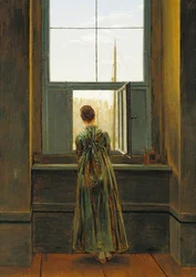 Kvinna vid fönstret, 1822