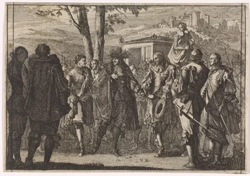 Kung Karl I av England tillfångatogs av de engelska soldaterna, 1647