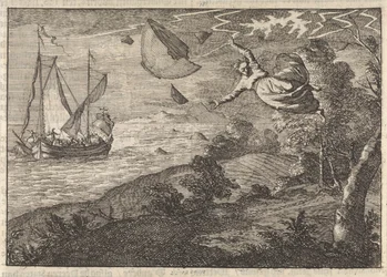 Hård vind på Malmös kust, 1679