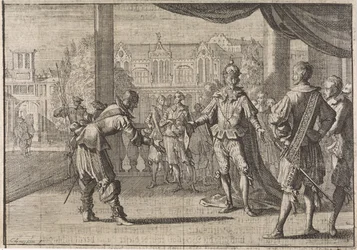 Kejsar Ferdinand III gratuleras till födelsen av sin son Leopold, 1640