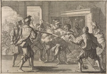 Miguel de Vasconcelos upptäcks i en garderob och mördades av rasande portugiser, 1640