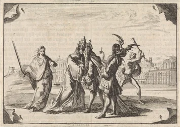 Tecknad film om slaget mellan Ludvig XIV och påven Innocentius XI, 1687