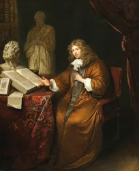 ""Porträtt av Abraham van Lennep (1627-1678)"" (Porträtt av samlaren Abraham van Lennep) Peinture de Caspar Netscher (1639-1684)