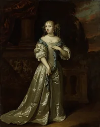 Porträtt av Philippina Staunton, hustru till Roelof van Arkel (1632-1709), herre av Broeckhuijsen