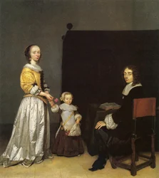 Porträtt av en okänd familj