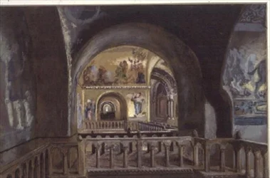 En vy från ett galleri i St.Marks Basilica, Venedig