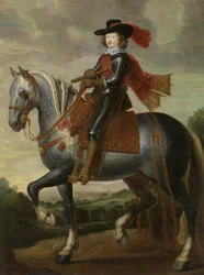 Ridsporträtt av kardinal-Infante Ferdinand av Österrike, första tredjedelen av 1600-talet.
