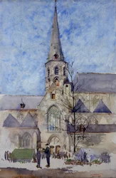 En marknadsdag (S:t Jacques kyrka, Gent, Belgien)
