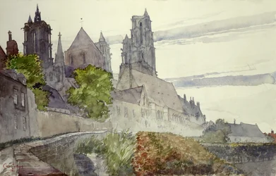 Laon-katedralen, Frankrike, 1913.