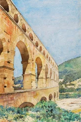 Pont du Gard, Frankrike, 1926.
