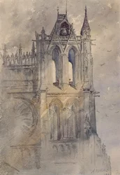 Southwest Tower, Amiens katedral, 1880.