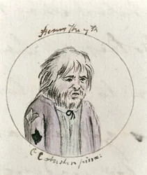 Henrik VII, ca 1790 (penna & bläck och wc på papper)