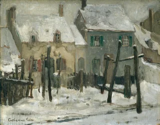Snöscen, Etaples (olja på duk)