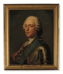 Prins Charles Edward Stuart, i rustning, med Blue Sash of the Standter Order (olja på duk)