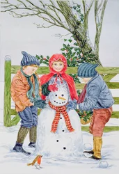 Bygga en snögubbe (wc)