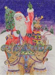 Jultomten ger sig ut på julafton (wc på papper)