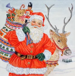 Jultomten och hans renar (wc)