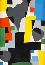Komposition, ca 1948 (olja på duk)