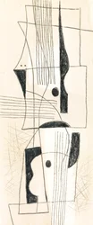 Komposition, ca 1950 (kol  akvarell på papper)