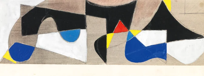 Komposition, ca 1950 (gouache på papper)
