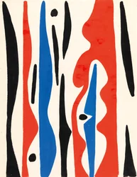 Komposition, ca 1950 (gouache på papper)