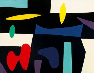 Komposition, ca 1951 (olja på pannå)