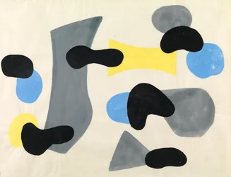 Komposition, ca 1952 (gouache på papper)