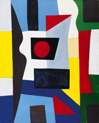 Geometrisk komposition, ca 1955 (olja på duk)