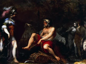 Erminia bland herdarna, av Francisco Montelatici känd som Cecco Bravo (1601-1661), olja på duk