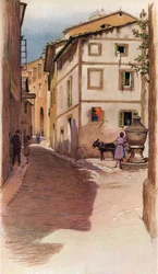 "A Mallorcan Street Scene", 1900-talet 1931