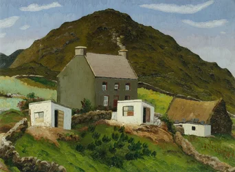 House on a Welsh Hillside, ca 1935 (olja på duk)