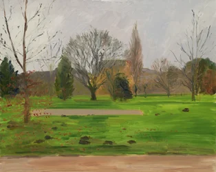 Oxford University Parks, november (olja på duk)