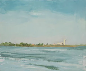 Torcello från Burano, Venedig (olja på duk)