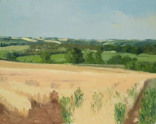 Waiting For Harvest, Cotswolds (olja på duk)