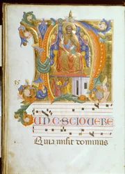 Inledande N med Saint Peter Enthroned and the Liberation of Saint Peter