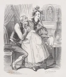 The Old Bachelor from The Complete Works of Béranger, 1836