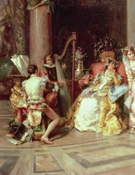 Galileo vid Isabellas hov, detalj, 1878