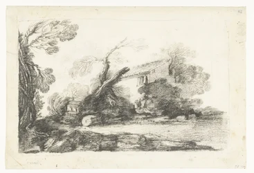 Landskap med en bondgård