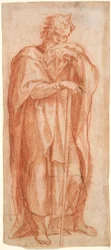 Eleazar, studera för en fresk i Sixtinska kapellet, Santa Maria Maggiore, Rom