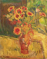 Blomma stycke