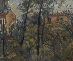 Landskap med hus, ca. 1918
