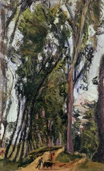 Landskap med bonde, av Chaim Soutine (1894-1943), Frankrike, 1900-talet
