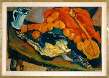 Nature morte au morceau de viande crue - stilleben med en bit rått kött ... (målning på duk)