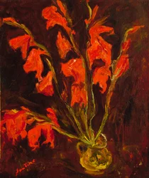 Röda gladioli, ca 1919