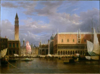 Le môle et le Palais Ducal vues de la mer (Molo och Dogepalatset sett från havet)