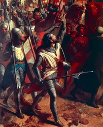 Slaget vid Montgisard 1177, detalj av en korsfarare, ca 1842 (olja på duk)